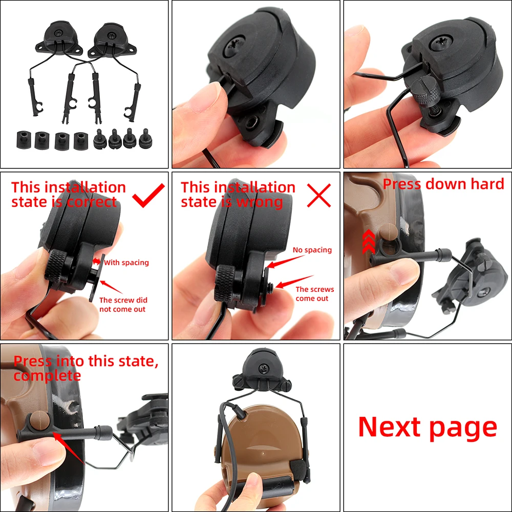 tático compatível com Wendy EXFIL capacete tático ferroviário adaptador