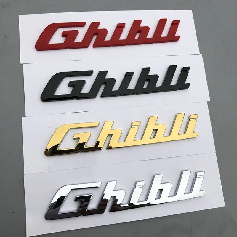 

ABS Car Rear Trunk Emblem Stickers Tail Badge Side Decal Styling for Maserati Ghibli Logo Letter Modification Accessories