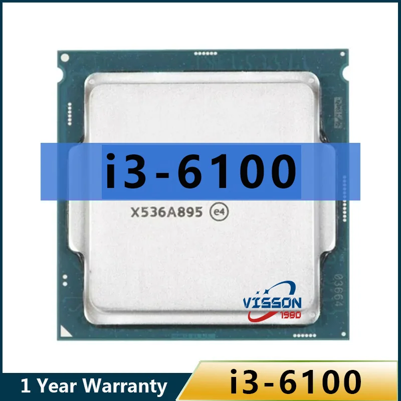 Processore Intel Core I3 6100 Originale Usato I3-6100 Cpu 3.7Ghz 3M Cache Dual-Core 51W Sr2Hg Lga1151 Supporto Scheda Madre H110