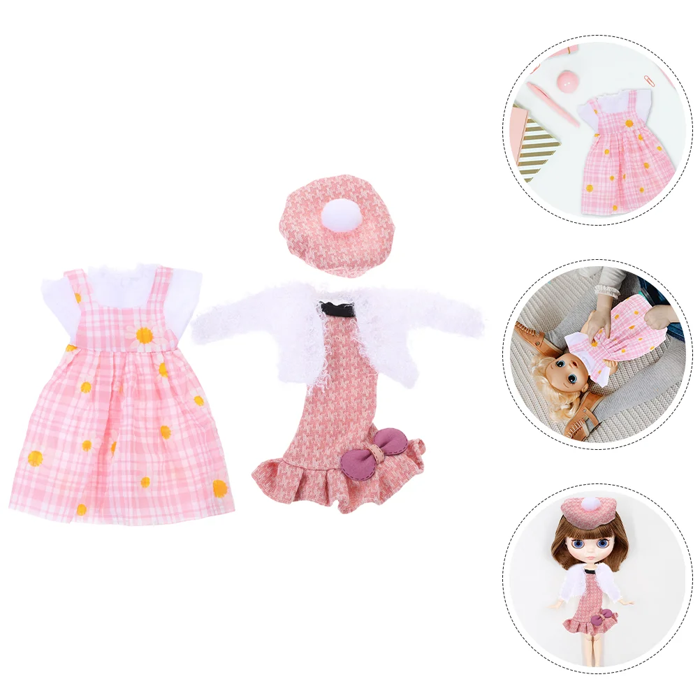 

1 Set of Costume Delicate Clothes Lovely Dress Compact Skirt