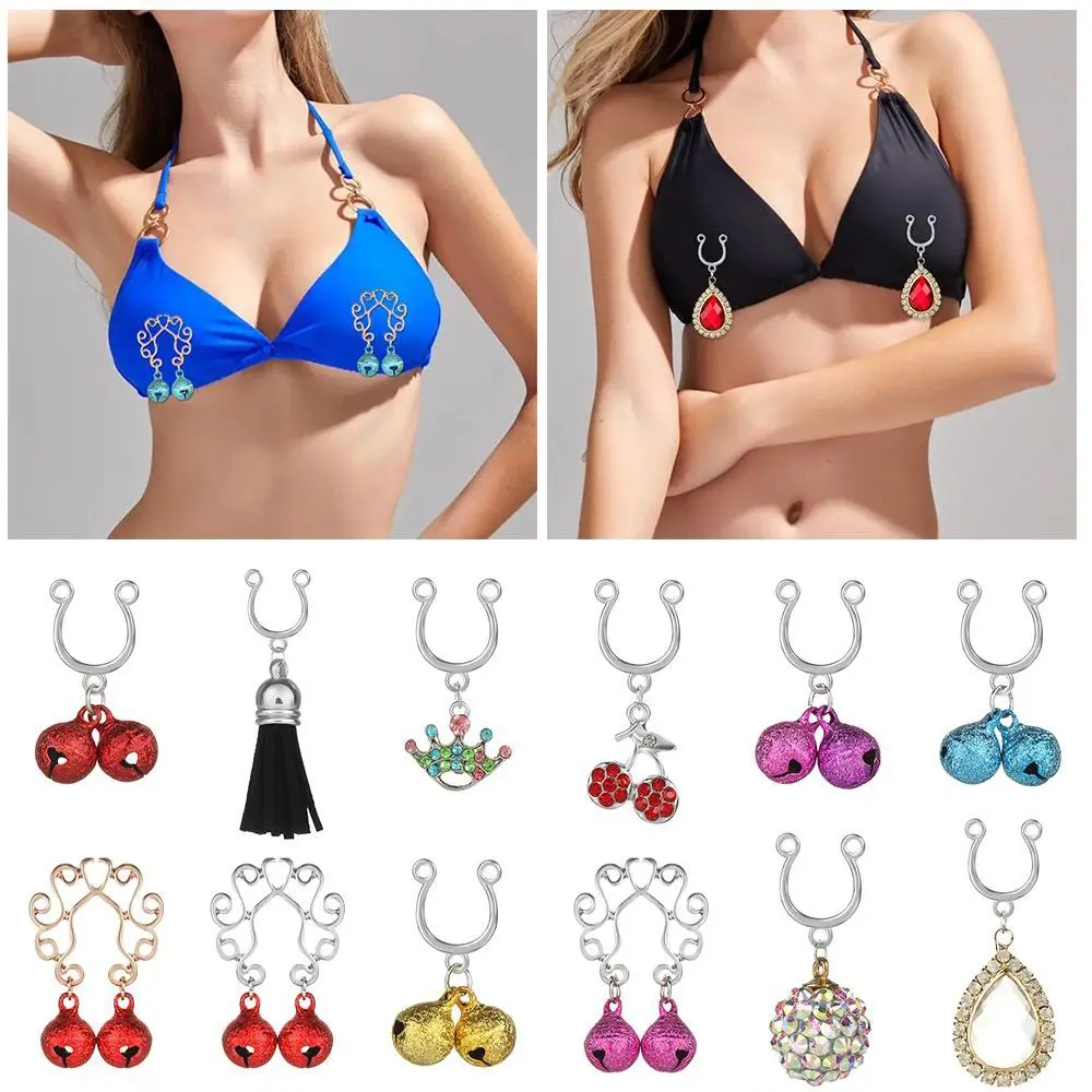 Nipple Ring Clip on Body Jewellery Non Piercing nipple with beads nipple  Ring UK | eBay