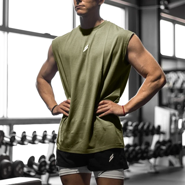 NEW Summer Fitness Sports Tank Top Men Breathable Loose Mesh Training Sleeveless T-shirt Quick Drying Vest Male Fitness Clothing 1