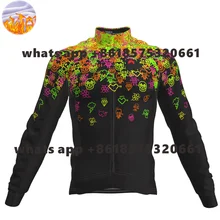 Men Thermal Cycling Jersey Thermal Winter Fleece Long Sleeve Jersey Jacket Warm Windproof Riding Ropa Maillot Ciclismo