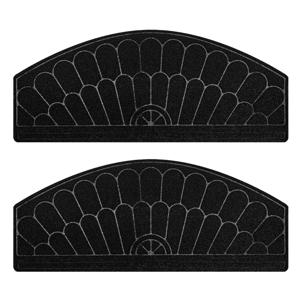 Semicircular European Pattern Stair Step Mat Anti-slip Sticker Step Mat European Style Embossed Household Solid Wood Spiral Stai 4