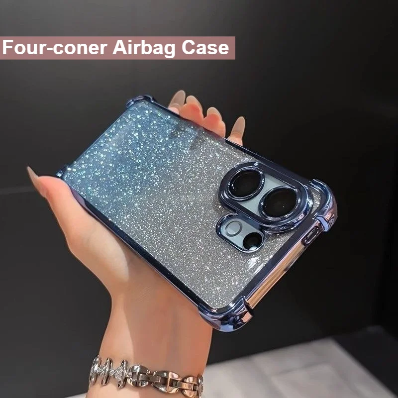 Fashion Glitter Shockproof Phone Case with Coner-Airbag Protection