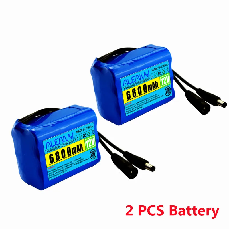 

12V 6800mah battery 18650 Li-ion 6.8 Ah Rechargeable batteries with BMS Lithium Battery packs Protection Board +12.6V Charger