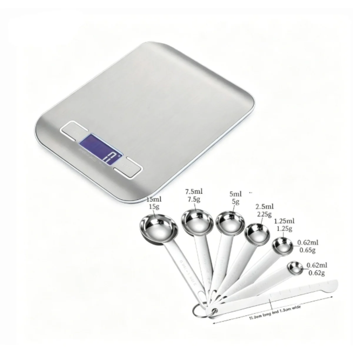 Professional Digital Kitchen Scale with Tare Function and LCD Display
