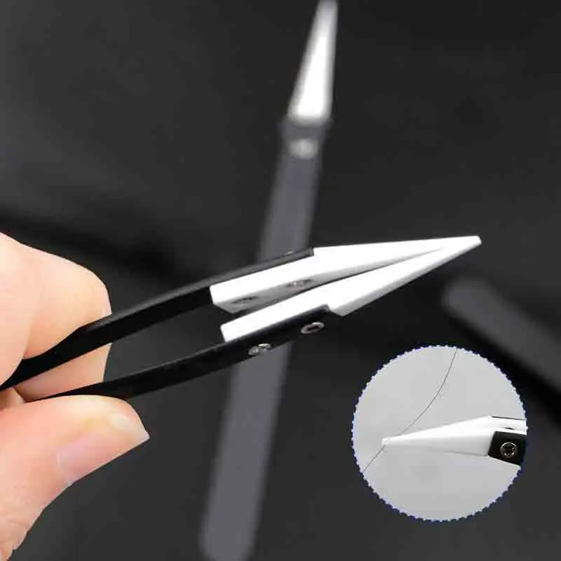 

Gripper Ceramic Tweezers Stainless Steel Contrast Tweezers Anti-magnetic Anti-acid Precision Gripper Pointed Elbow Gripper Tool