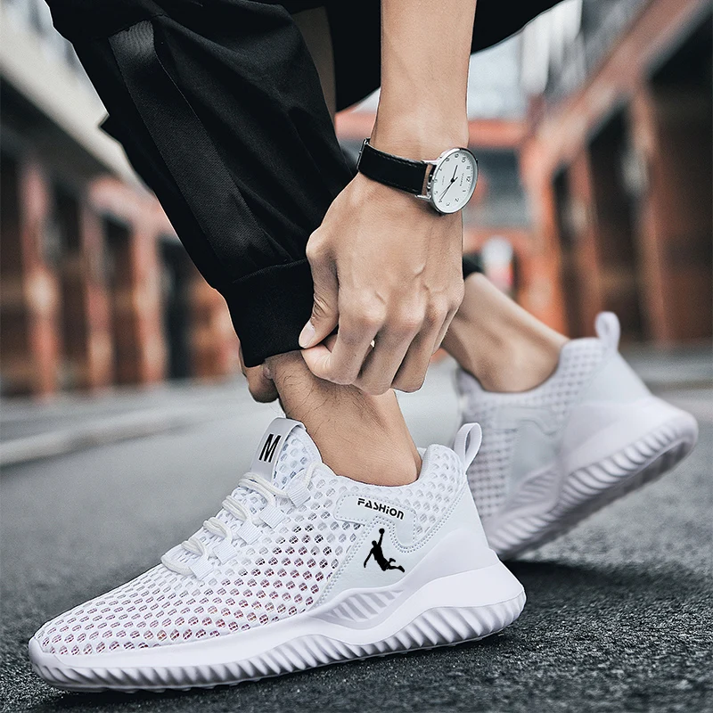 YRZL Professional Running Shoes for Men Lightweight Men's Designer Mesh Sneakers Lace-Up Soft Male Outdoor Sports Tennis Shoe