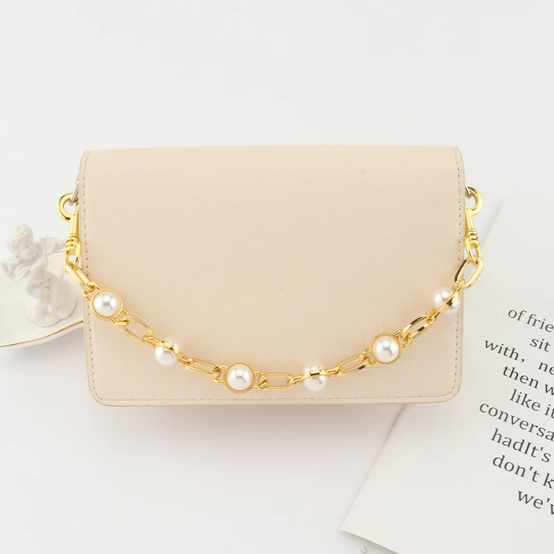 Brand New Pearl Bag Acrylic Shoulder Bag Handbag Chain Shoulder Resin Chain Strap DIY Detachable Wallet With Handle Accessories brand new 40cm acrylic shoulder bag strap handbag messenger bag resin chain strap diy women s bag wallet decorative accessories