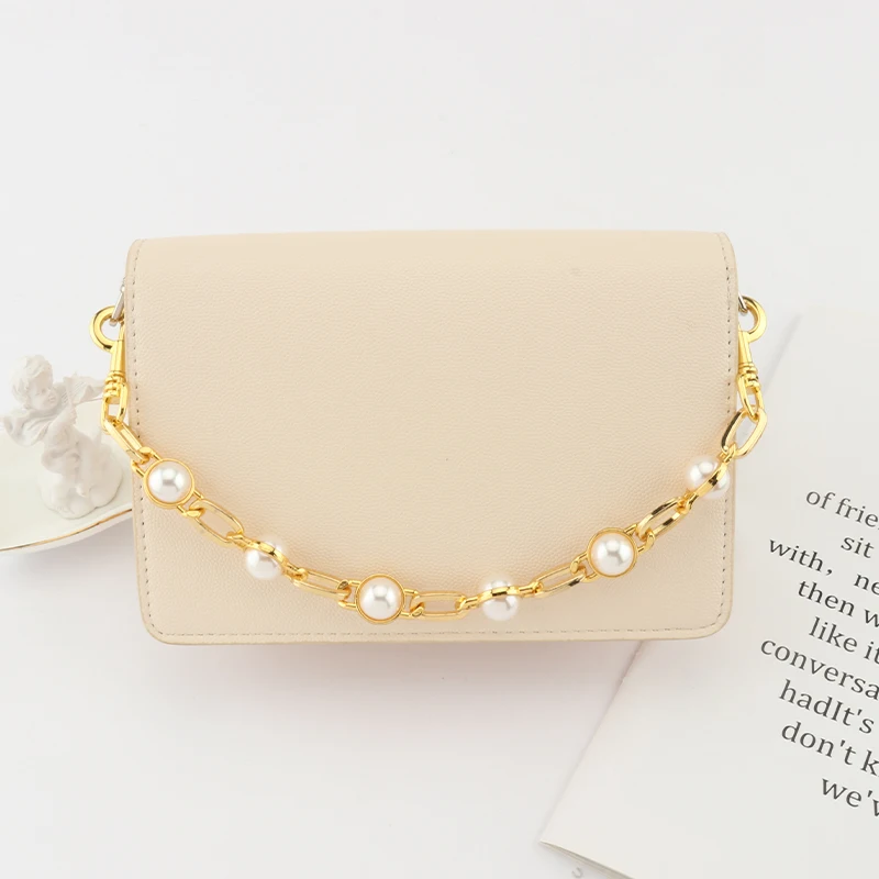 

Brand New Pearl Bag Acrylic Shoulder Bag Handbag Chain Shoulder Resin Chain Strap DIY Detachable Wallet With Handle Accessories