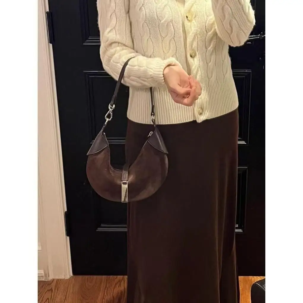 Retro Suede Frosted Tote Bag Autumn and Winter New Versatile Work Commuting Shoulder Bag Women's Bags Handbags