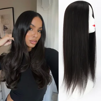 Topper per capelli con base in seta 15x16cm, 150% di densità, lisci, 100% veri capelli umani Remy neri, extension per donne con perdita di capelli