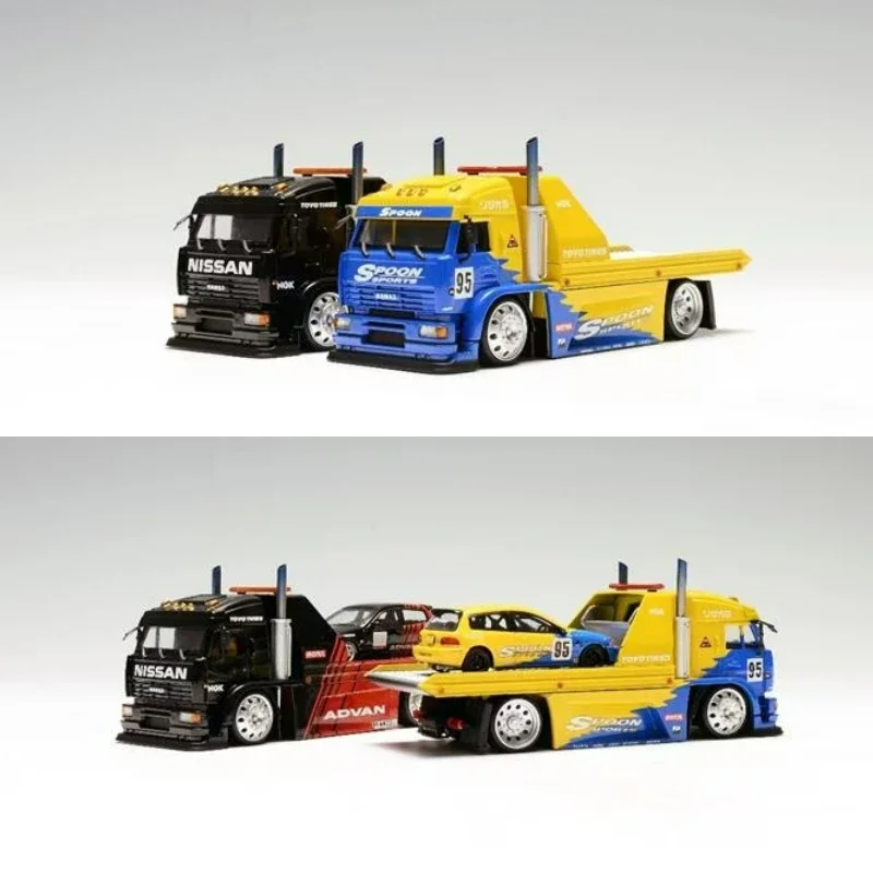 

**Pre-Order** Stance Hunters X Street Weapon 1:64 KamaZ Modified trailer Spoon / Advan limited399 Diecast Model Car