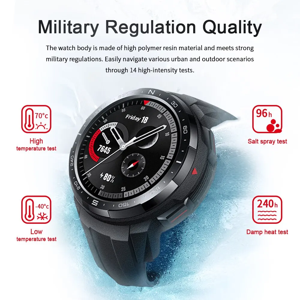 Smart watch Honor Smart Watch GS Pro 103 Sport Modes 5ATM 1.39" Screen Watch Heart Rate Monitoring GPS Smartwatch Bluetooth Call and GS 3i