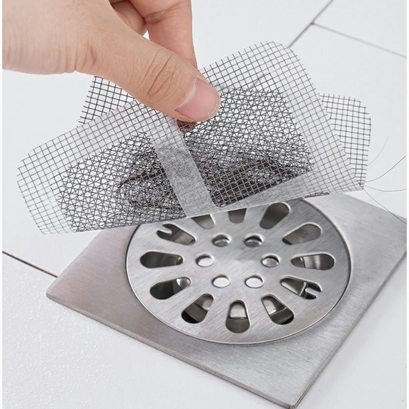 Hair Catchers Shower Mesh Shower Drain Covers Floor Sink Strainer Filter Mesh Stickers Hair Catchers Bathroom Accessories