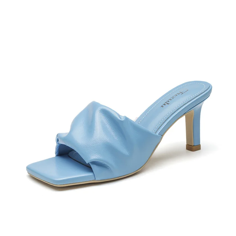 2024 New Summer Women Slippers High Quality Fashion Casual Outdoor Beach Thin Heels Slides