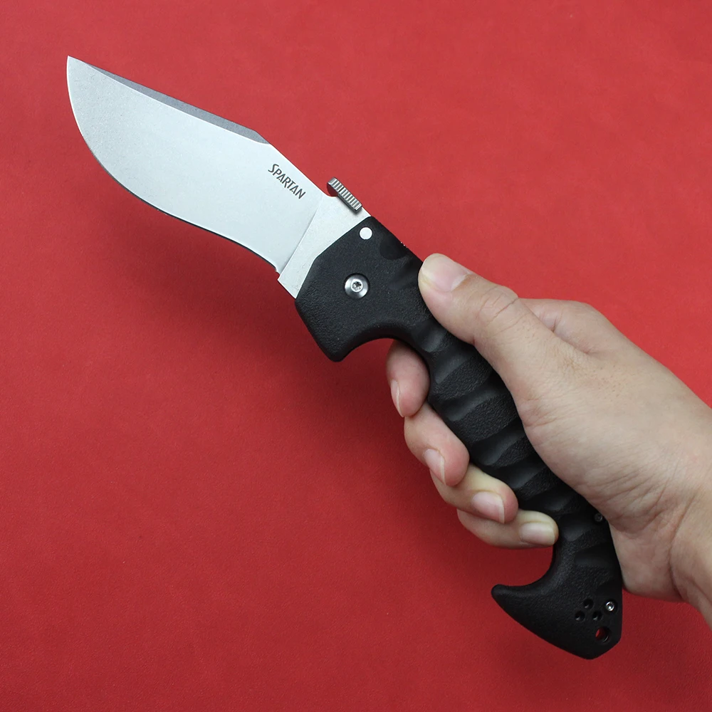 Cold Spartan Tactical Folding Knife AUS10A Steel Survival Military Hunting Multipurpose Knives Large EDC Tanto Pocket Knife Tool 6