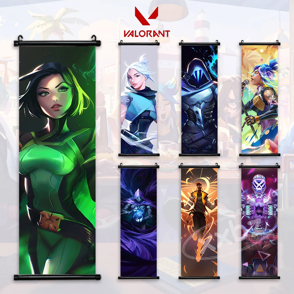 Personalant Figures Poster Anime Brimatone Home Decorativo Hot Game Jett Dipinti Su Tela Salvia Ultime Immagini Della Camera Da Letto Wall Art Bar