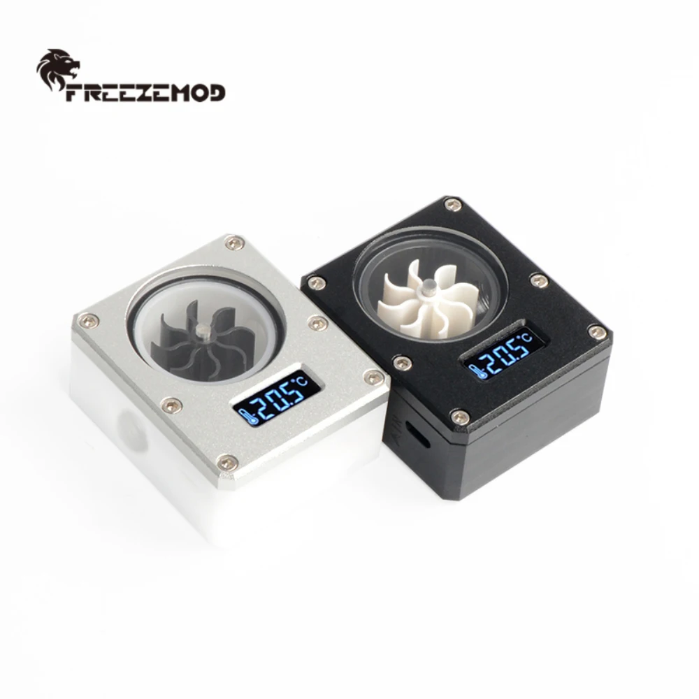 FREEZEMOD-Flowmeter Temperatura Display POM Termômetro, Fluxo Cubóide