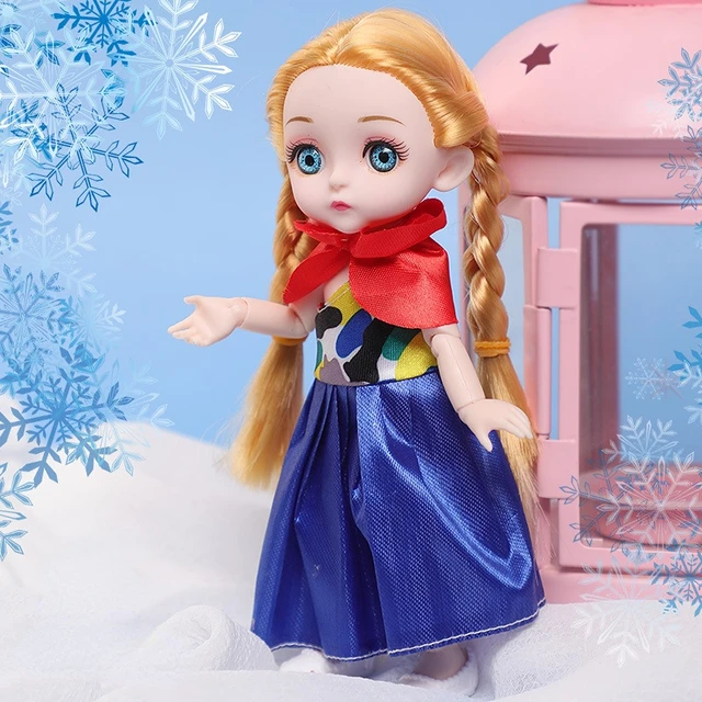 BJD Mini Dolls 1/12 17cm Ice Snow Princess Dream Suit 13 Movable Joint 3D Big Eyes Beautiful DIY Toy Doll With Clothes Girls Toy 6