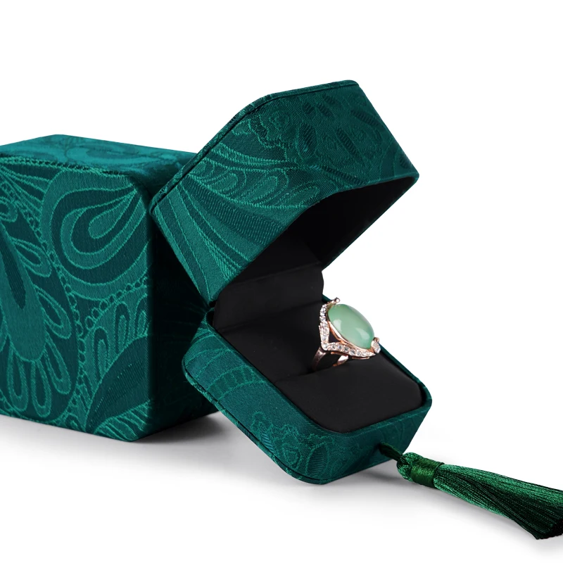 Oirlv Green Jewelry Box With Tassels Wedding Ring Box Chinese Style Earring Necklace Bracelet Jewelry Packing Box Jewelry Boxes - Image 4