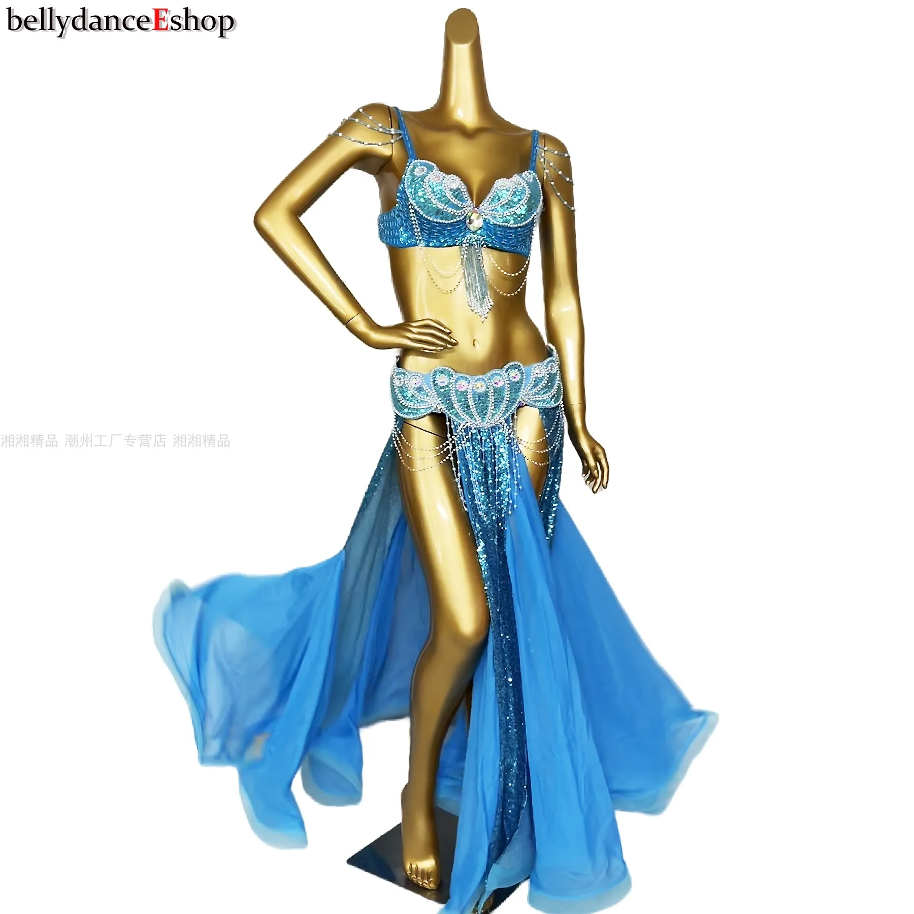 Belly Dance Costume New Women's Customization Beading Tassel Set