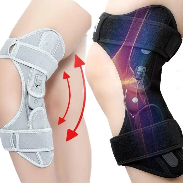 Knee Assistive Device Knee Booster Power Joint Support Knee Pads Non-Slip Knee Support Spring Stabilizer for Climbing 2