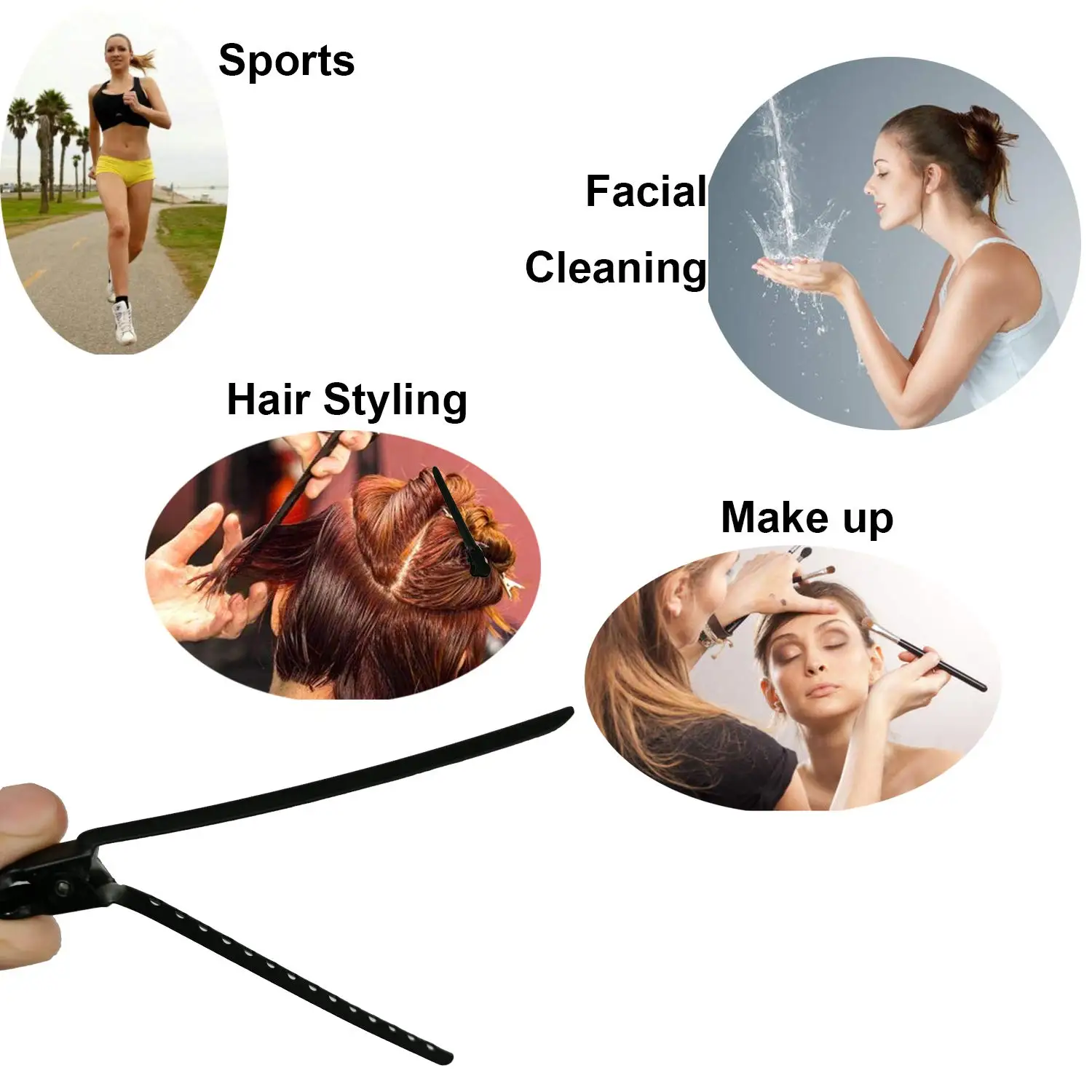 12Pc/Box Aluminum Hairpin Duckbill Hairpin Hairdressing Clip Hair Fixed Hairclips Salon Home Stlying Tool