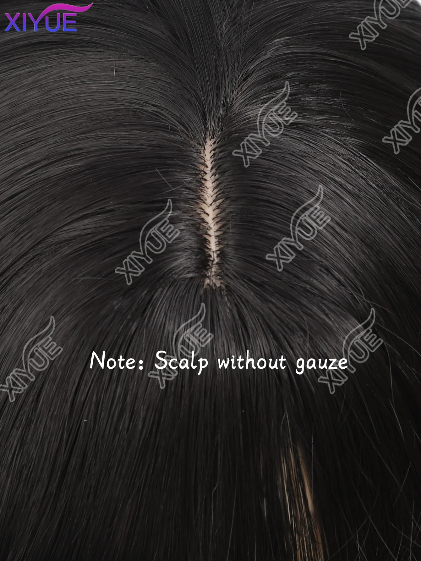 XY 24 Inch Long Straight Black Synthetic Wig with Bangs Heat Resistant Fluffy Wig for Women, Great for Daily and Halloween Party