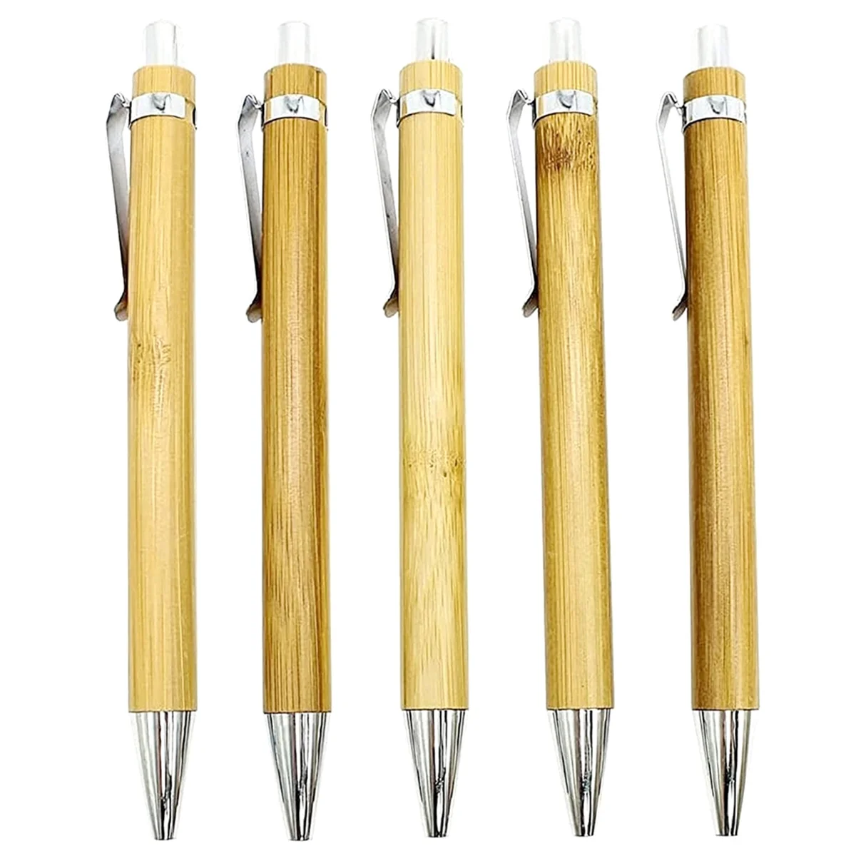대나무 개폐식 볼펜, 사무실 제품, 블랙 잉크, 1mm 목재 볼펜, 대나무 볼펜, 12 개