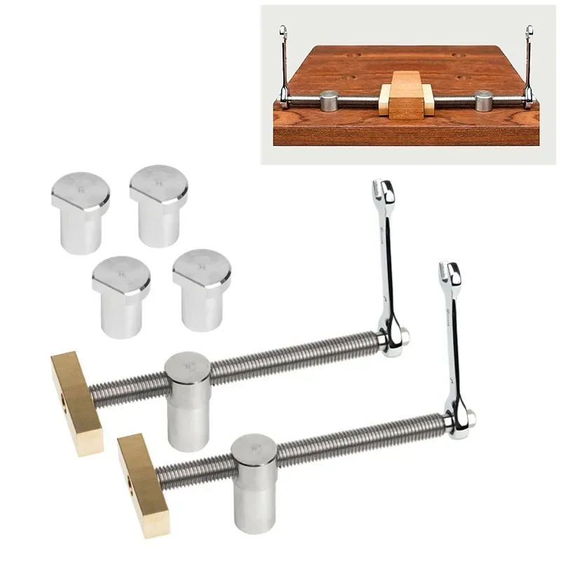 

New Lengthen Woodworking Bench Dog Brake Inserts Workbench Fast Fixed Clip Clamp Brass Fixture Vise for 19mm/20mm Dog Holes