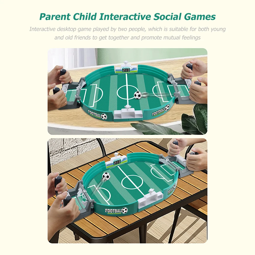 Table Football Board Game Match with 10 Balls Parent-child Interactive Toys Mini Desktop Play Ball Soccer Toys Competitive Games