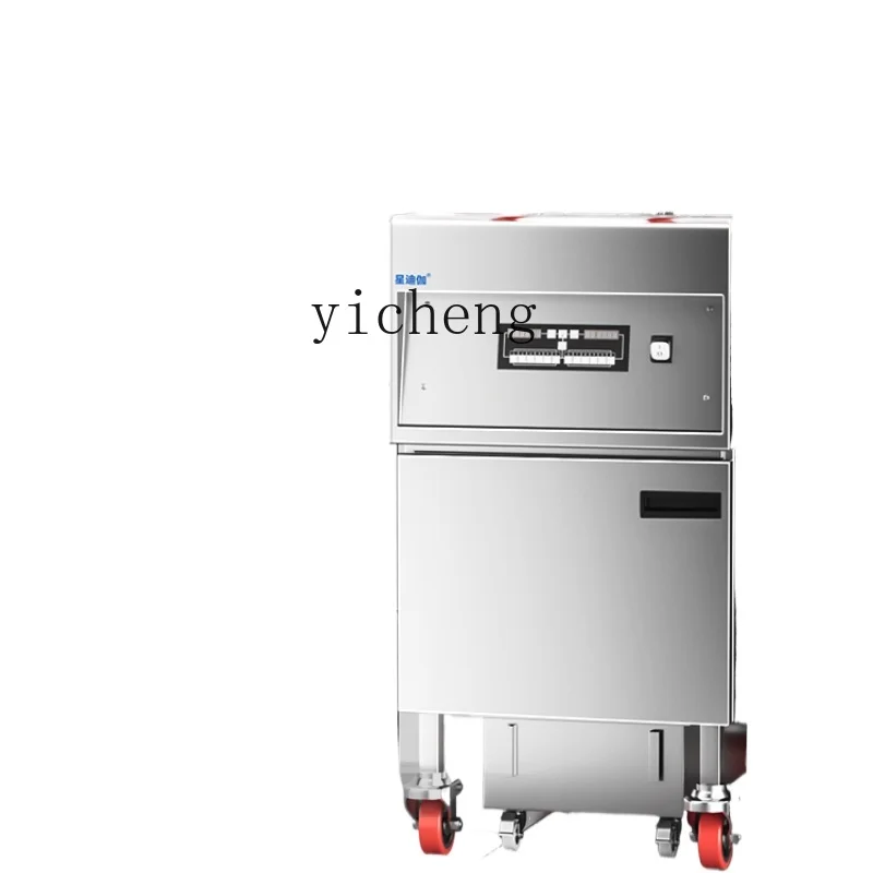 Tqh Intelligent Vertical Electric Fryer with Oil Filter Cart Gas Fried Machine Automatic Lifting Deep Frying Pan