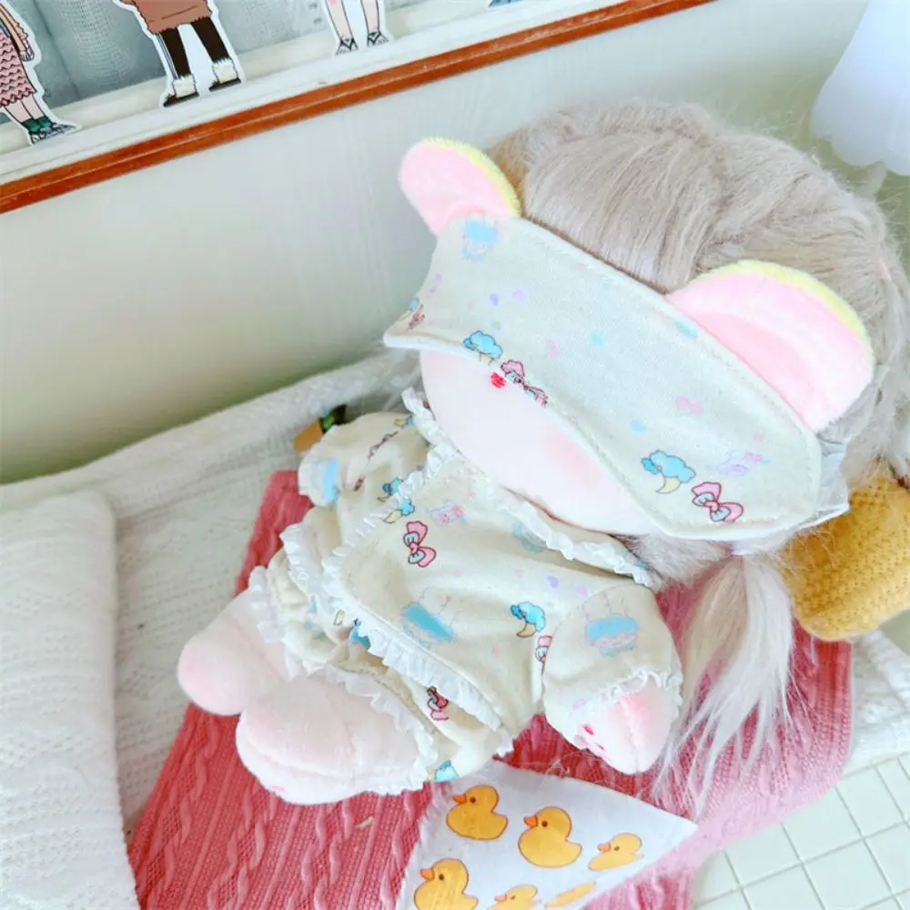 인형 언더코트 미니 잠옷 바지, 인형 옷, 면 인형 장난감 액세서리, 아이돌 인형 의상, 티셔츠 세트, 20cm