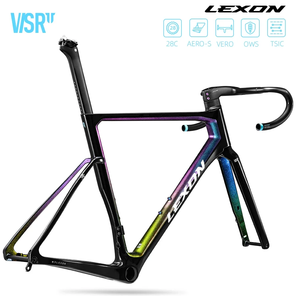 

LEXON VISRT Full Carbon Frame Full Inner Cable Disc Brake Road Bike Frame Racing Bike Frameset Bicycle Product Accessories