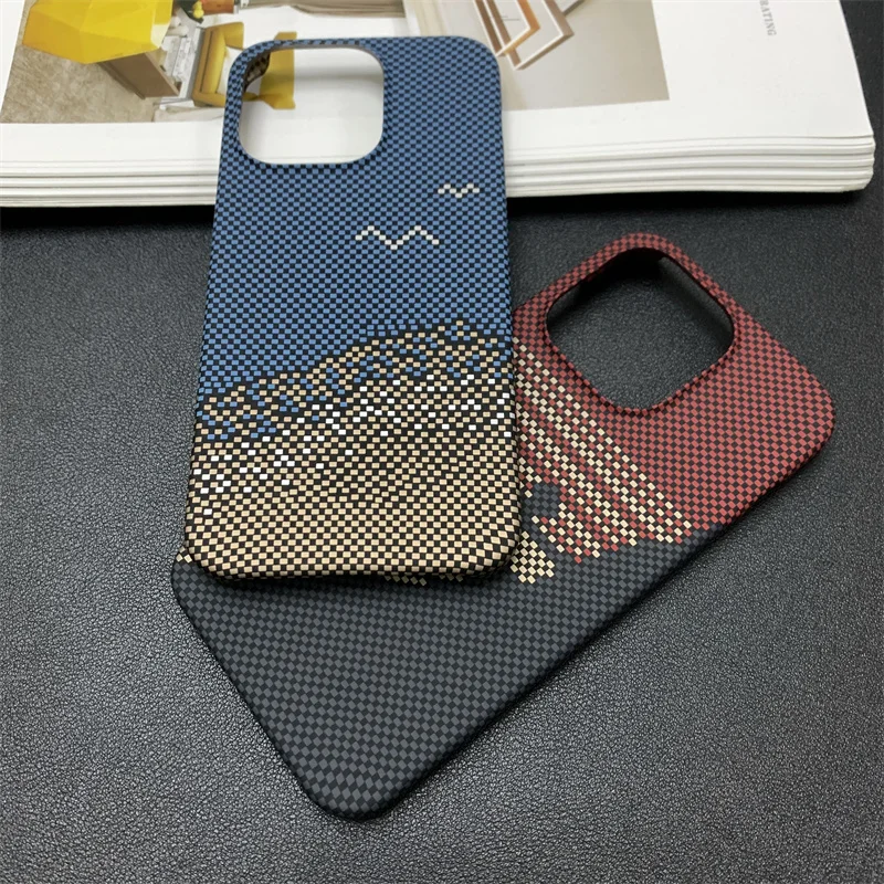 Sleek Luxury Matte Carbon Fibre Shockproof Phone Case