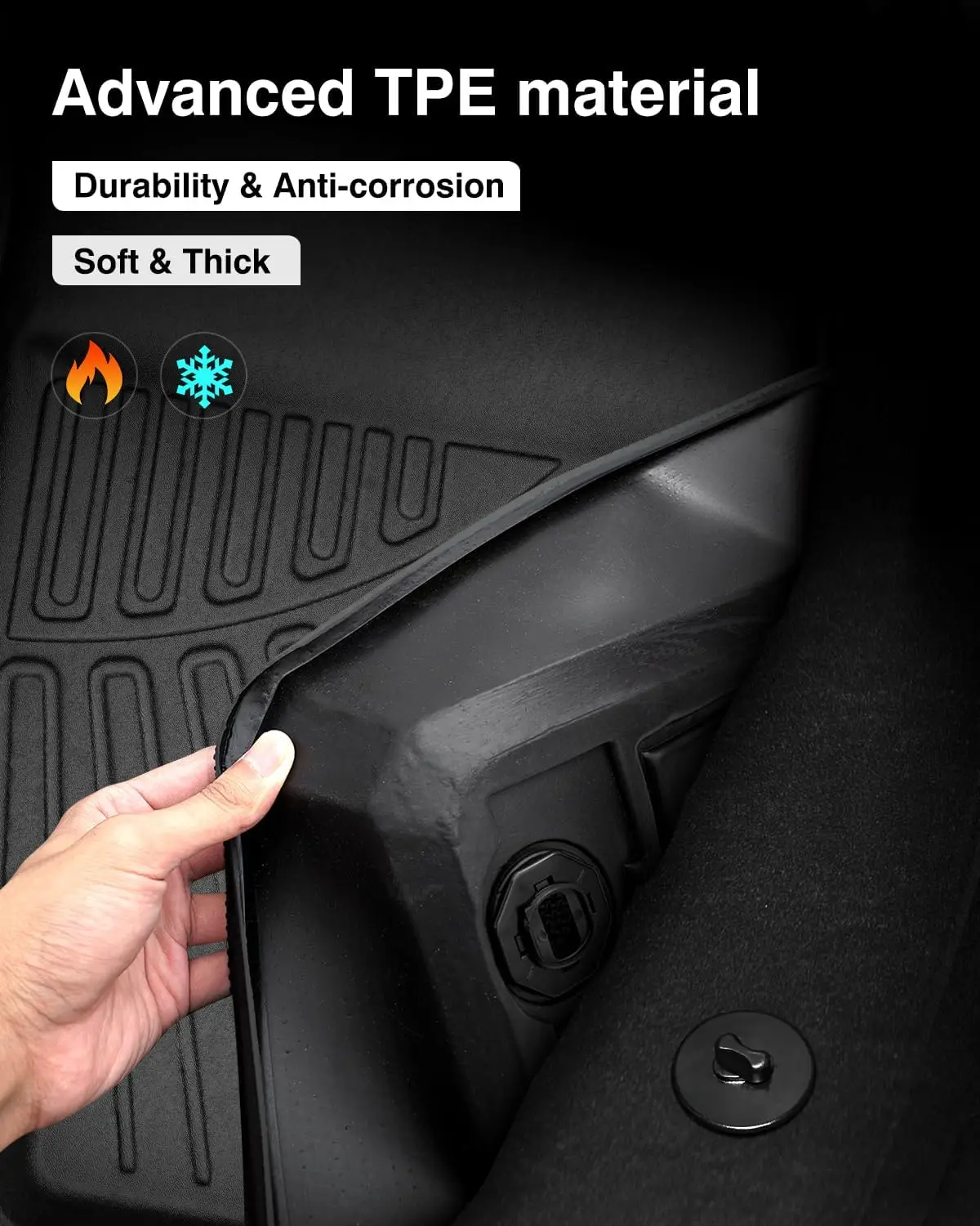 For Kia EV6 TPE Floor Mats Trunk Mat Cargo Liner Cargo Mat All Weather Back Seat Cover Protector Hybrid Gas car floor mats,car seat cover,floor mats,car seat back cover