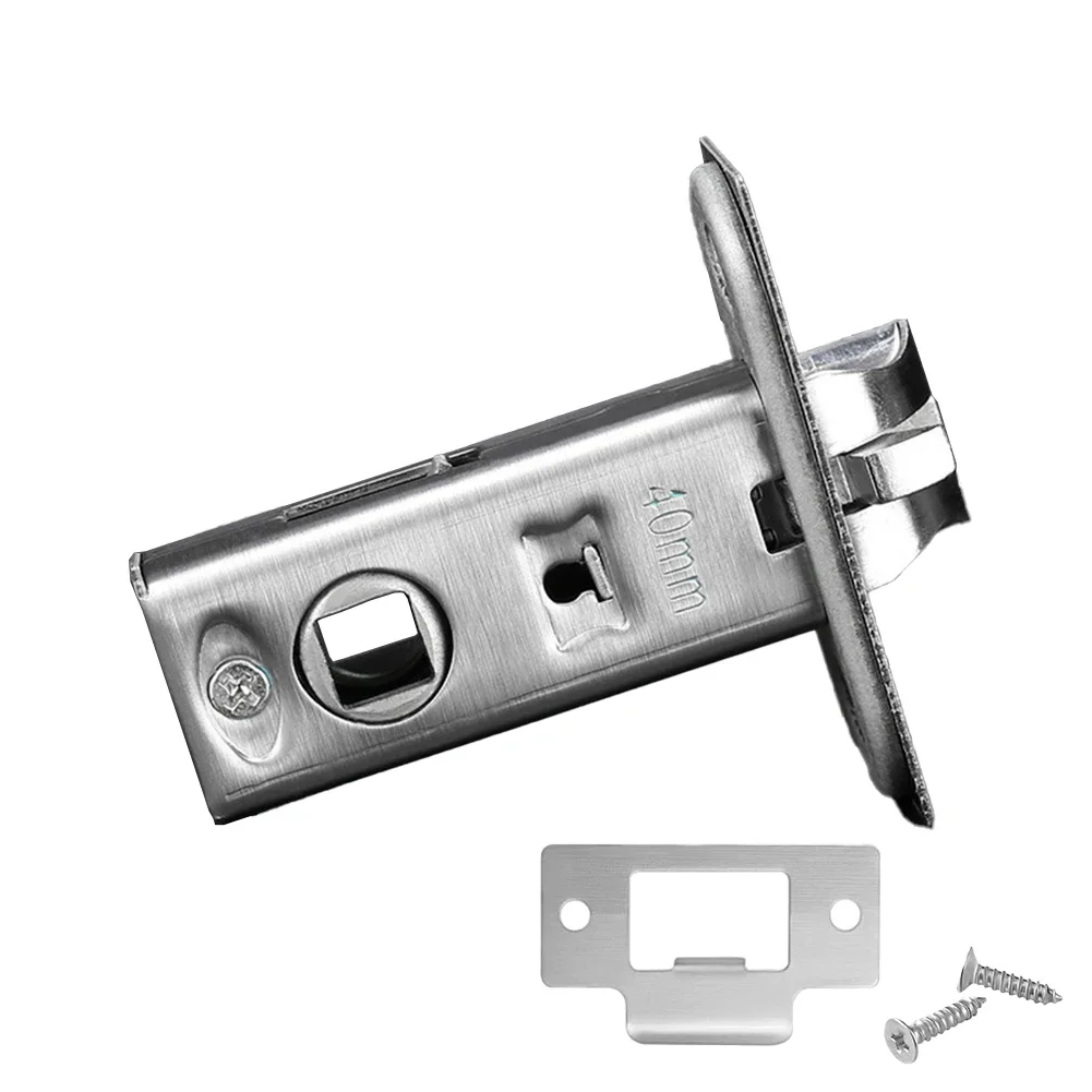 Bathroom Lock Body Single Tongue Lock 35mm 40mm 45mm 50mm Stainless Steel Door Latch Tongue Bolt Hardware Accessory ﻿