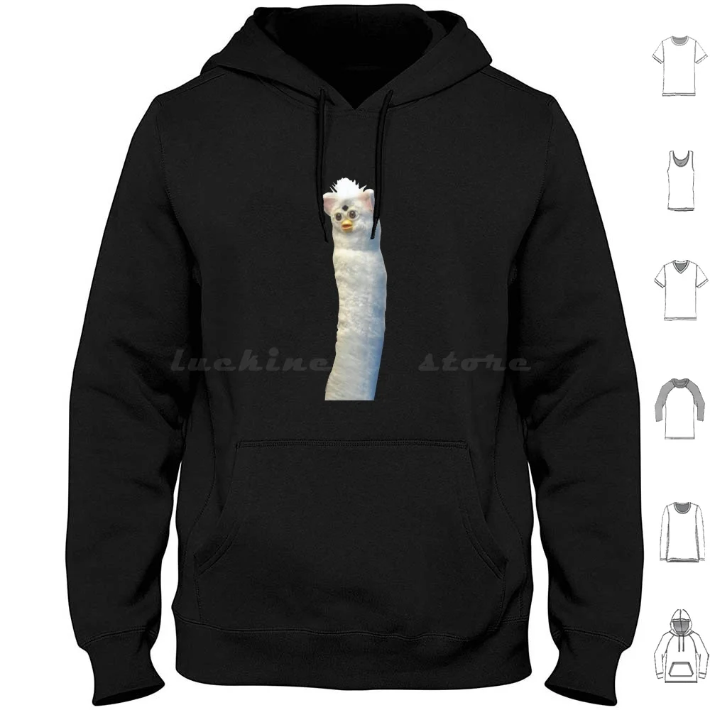 Maglietta Furby Lunga Uncomodamente Felpe Classiche Con Cappuccio Manica Lunga Uncomodamente Lunga Furby Classic T