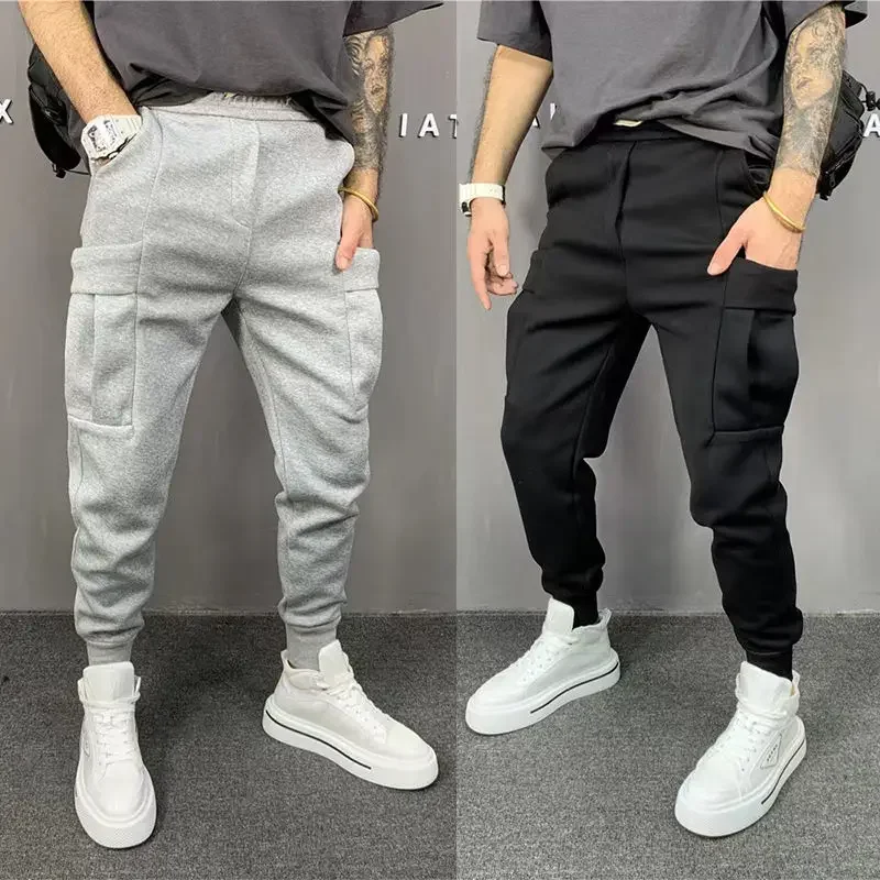 

Autumn Casual Harem Sweatpants Loose Big Pocket Jogging Pants Men Clothing Streetwear Hip Hop Joggers Harajuku Sport Trousers