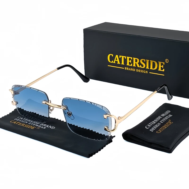 2024 Punk Rimless Sunglasses - Trendy Vintage UV400 Eyewear