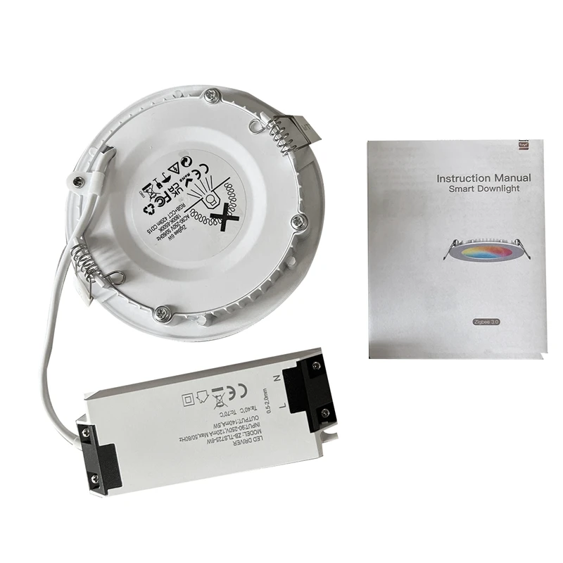 

Светодиодный светильник Zigbee для умного дома, умная лампа с теплым и холодным освещением, 6 Вт, с таймером и управлением через приложение, тонкая лампа