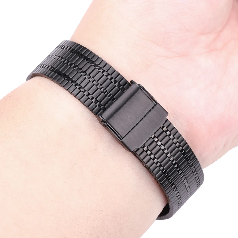Sleek Stainless Steel Quick-Release Watch Strap - Breathable Design