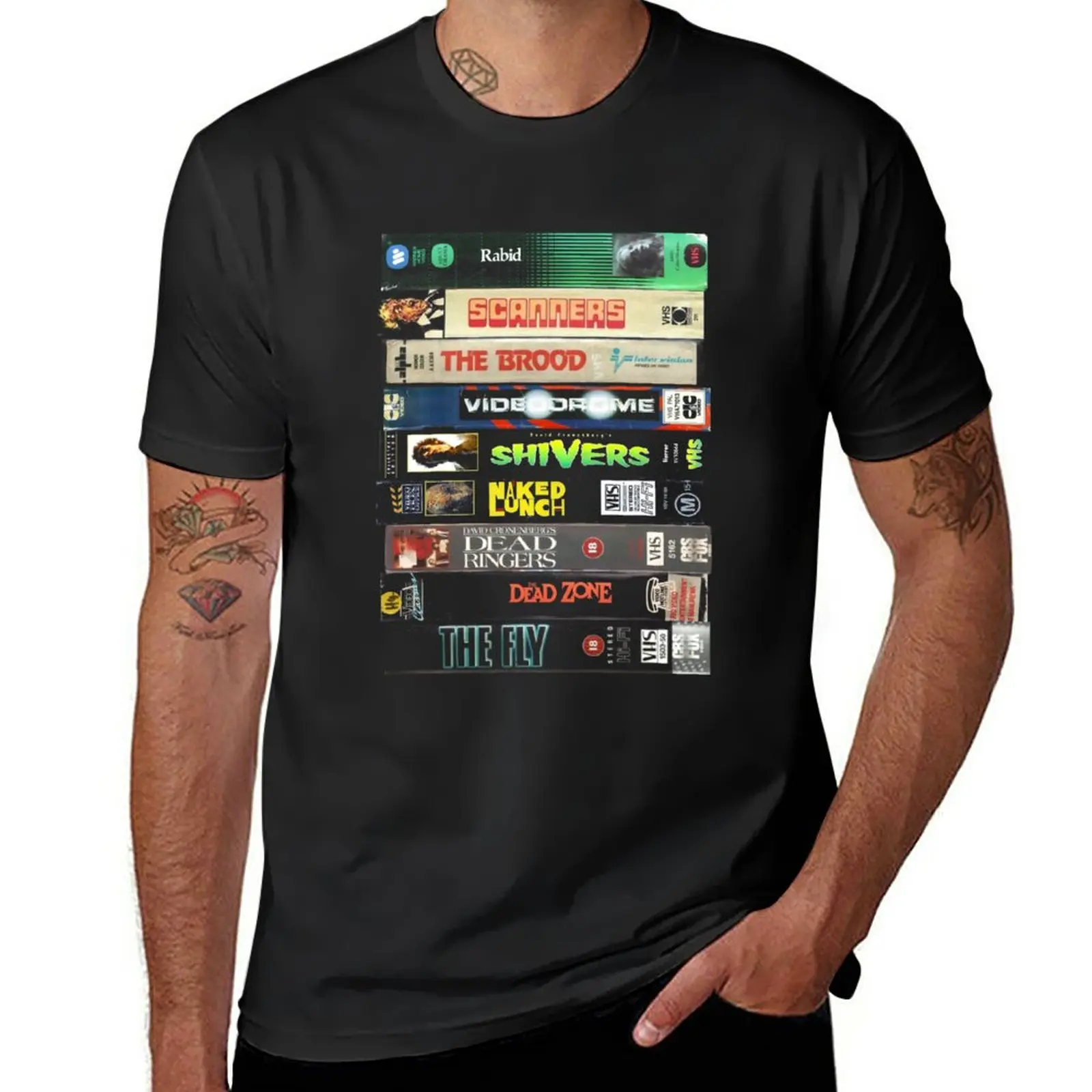 

Cronenberg VHS collection T-Shirt plain vintage cute tops customizeds mens graphic t-shirts pack