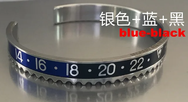 2021 Dial Steel Speedometer Bracelets & Bangles bracciale uomo Stainless Steel Bangles Cuff Bangle Bezel Pulseiras Bijoux blue black