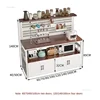 Modern Creative Kitchen Cabinets with Perforated Board Multifunctional Food Preparation Table Integrated Kitchen Storage Cabinet 6