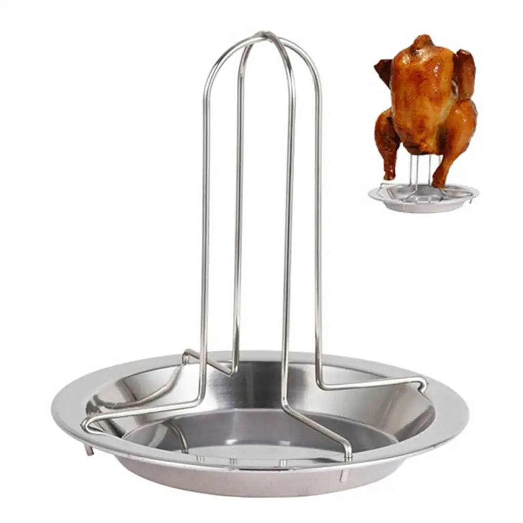 Chicken Roaster Rack Barbecue Fork Duck Holder Grill Stand Roasting