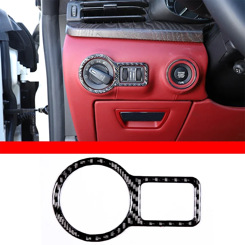 

Soft Carbon Fiber Car Headlight Switch Decorative Frame for Maserati Ghibli Quattroporte 2014-2022 Interior Accessories