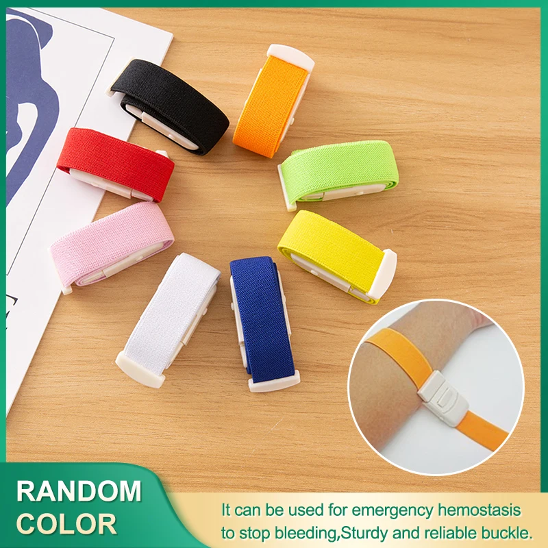 

40cm ABS Quick Release Snap-on Buckle Tourniquet Outdoor Tourniquet Elastic Nylon Ribbon for Emergency Hiking Camping Sport
